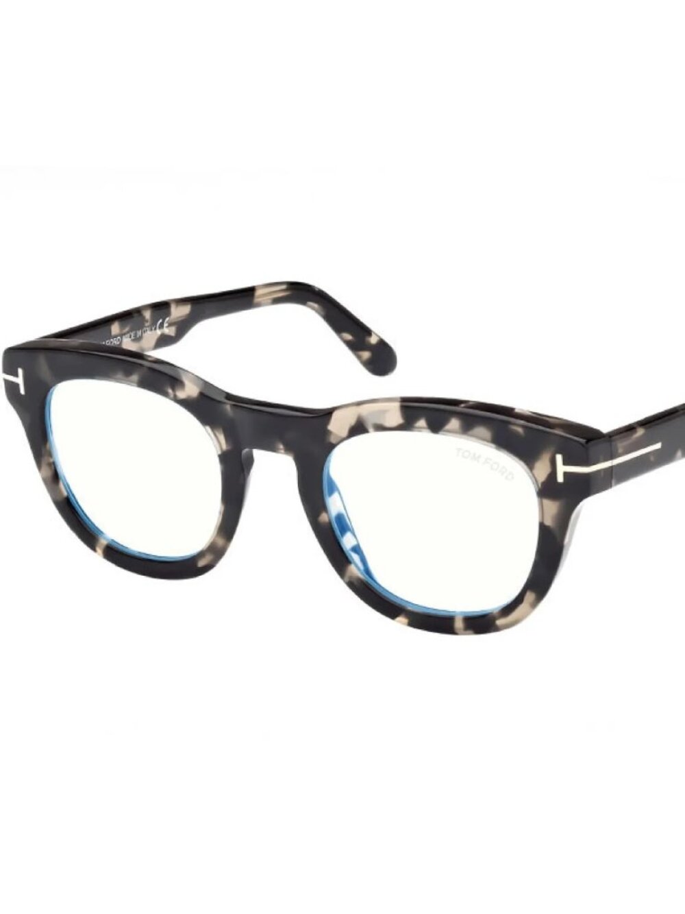 NEW TOM FORD TF5873-B 005 BLACK HAVANA BLUE BLOCK LENS AUTHENTIC EYEGLASSES - Picture 2 of 7
